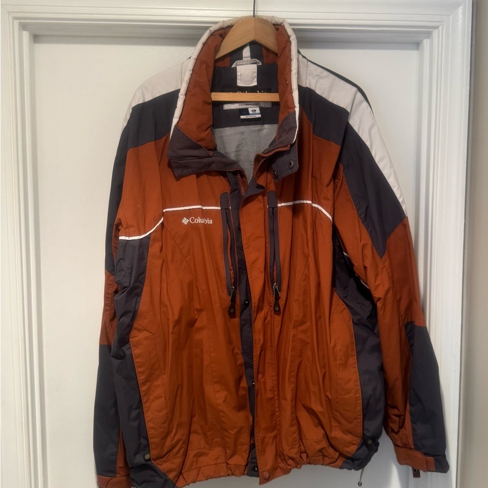 Columbia Men's Orange and Gray XL Jacket